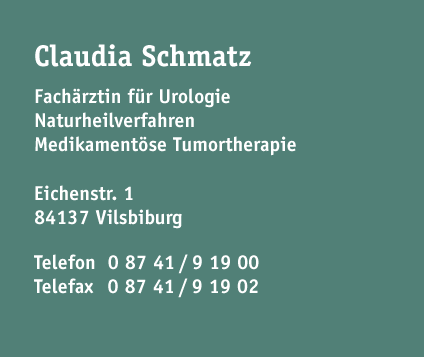 Claudia Schmatz, Fachrztin fr Urologie, Naturheilverfahren